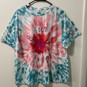 Tie-Dye 'Good Vibes' T-Shirt